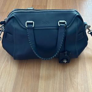 Coach Leather Satchel with Handles and Shoulder Strap